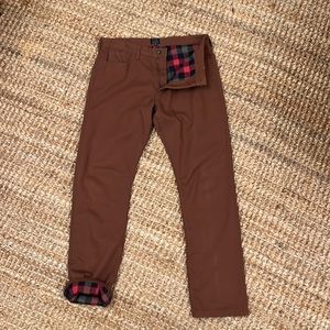 J.Crew Sutton Flannel lined jeans Straight fit size 33w32l